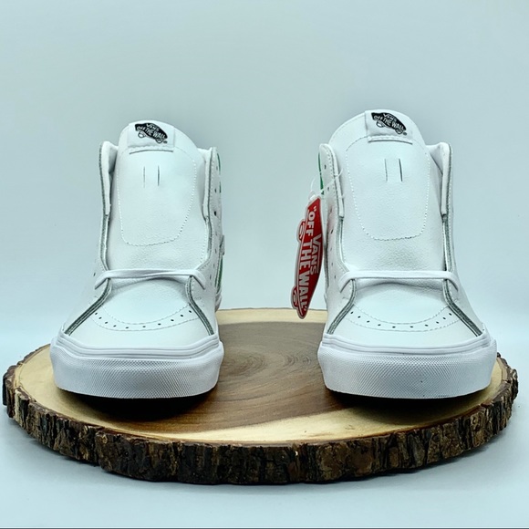 VANS UNISEX Sk8 Hi Leather Check  Men 8 Women 9.5 - Picture 3 of 8